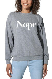 �A���u�����f�b�h ���f�B�[�X �g�b�v�X T�V���c �X�E�F�b�g �O���t�B�b�N Unbranded Women'suburban Riot Generic Nope Willow Graphic Sweatshirt Heather Gray �O���[