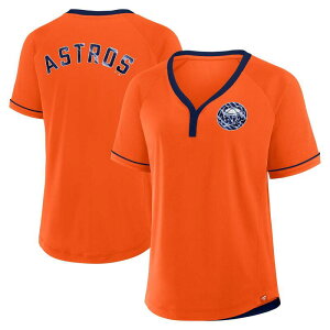 �t�@�i�e�B�N�X ���f�B�[�X �g�b�v�X T�V���c V�l�b�N Women's Fanatics Orange Houston Astros Cooperstown Collection League Diva Raglan V-Neck T-Shirt Ast Orange �I�����W