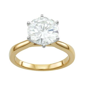 �`���[���Y �A���h �R���o�[�h ���f�B�[�X �A�N�Z�T���[ �����O Charles & Colvard 14k Two Tone Gold 3 1/10 Carat.W. Lab-Created Moissanite Solitaire Ring 14k 2 Tone �S�[���h