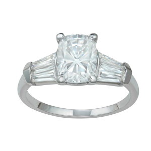 �`���[���Y �A���h �R���o�[�h ���f�B�[�X �A�N�Z�T���[ �����O Charles & Colvard 14k Gold 3 1/2 Carat.W. Lab-Created Elongated Cushion Engagement Ring White �z���C�g