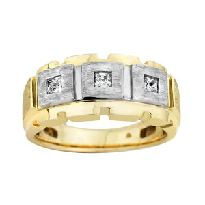 �A���u�����f�b�h �����Y �A�N�Z�T���[ �����O Unbranded Men's 10k 2-Tone Gold 1/3 Carat.W. Diamond Ring 10k Two Tone �S�[���h