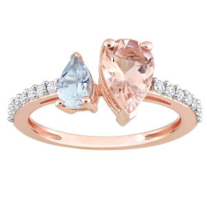 �X�e�� �O���[�X ���f�B�[�X �A�N�Z�T���[ �����O Stella Grace 14K Rose Gold Morganite Aquamarine & 1/5 Carat.W. Diamond 2-Stone Ring 14k Rsgold �X�g�[��