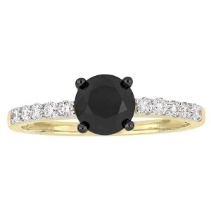 Xe O[X fB[X ANZT[ O Stella Grace 14k Yellow Gold Black & White Diamond Engagement Ring 14k Gold S[h