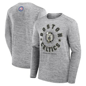 �t�@�i�e�B�N�X �����Y �g�b�v�X T�V���c Men's Fanatics Heather Gray Boston Celtics NBA Hoops for Troops Long Sleeve T-Shirt Cel Grey �O���[