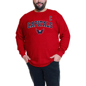 �v���t�@�C�� �����Y �g�b�v�X T�V���c �X�E�F�b�g�[�� �L���b�v Men's Profile Alexander Ovechkin Red Washington Capitals Big & Tall Name & Number Thermal Pullover Sweatshirt Cap Red ���b�h