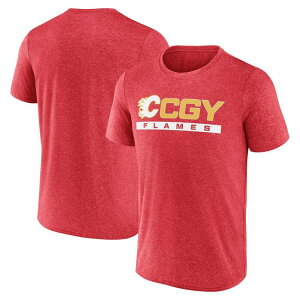 �t�@�i�e�B�N�X �����Y �g�b�v�X T�V���c Men's Fanatics Heathered Calgary Flames Playmaker T-Shirt Flm Red ���b�h