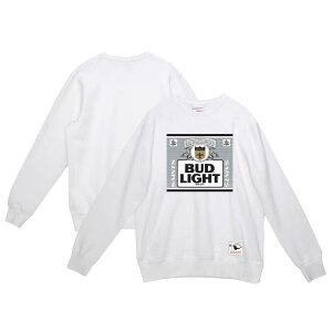 �~�b�`�F��&�l�X �����Y �g�b�v�X T�V���c �X�E�F�b�g Men's Mitchell & Ness White New Orleansaints NFL x Bud Lighthe Crest Pullover Sweatshirt Snt White �z���C�g