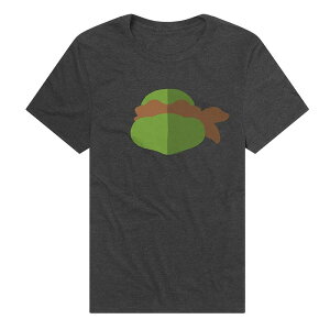 �A�j���L�����N�^�[ �����Y �g�b�v�X T�V���c �O���t�B�b�N Licensed Character Men's Teenage Mutant Ninja Turtles Mikey Face Graphic Tee Charcoal �`���R�[��