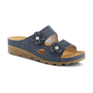 yz tNTX fB[X T_ V[Y Flexus by Spring Step Pamola Women's Slide Sandals Navy