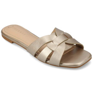 �W���[�j�[ ���f�B�[�X �V���[�Y �T���_�� Journee Arrina Women'square Toe Sandals Champagne �V�����p��