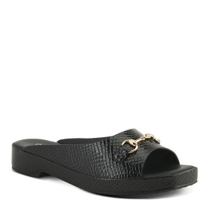 �p�g���V�A ���f�B�[�X �V���[�Y �T���_�� Patrizia Women's Kynara Slide Sandals Black Python �u���b�N