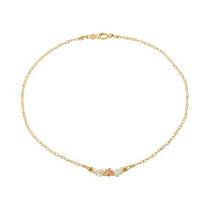 yz ubNqYS[h fB[X uXbgEoOEANbg ANZT[ Black Hills Gold Tri-Tone Ankle Bracelet 10k Gold