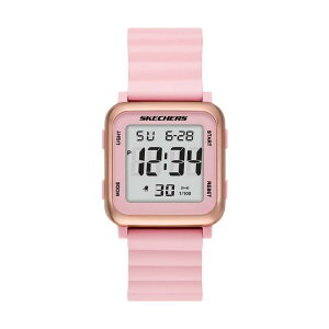 【送料無料】 スケッチャーズ レディース 腕時計 アクセサリー Skechers Women's Slip Ins Magnetic Strap Digital Watch Pink