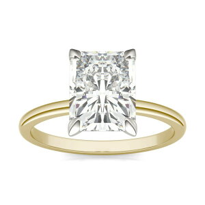 �`���[���Y �A���h �R���o�[�h ���f�B�[�X �A�N�Z�T���[ �����O Charles & Colvard 14k Two Tone Gold 2 Carat.W. Lab-Created Moissanite Radiant Solitaire Ring 14k Two Tone �S�[���h