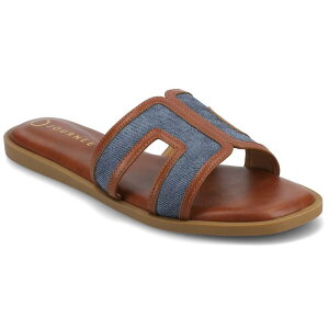 yz W[j[ fB[X T_ V[Y Journee Primah H Band Slip-On Women's Flat Sandals Denim