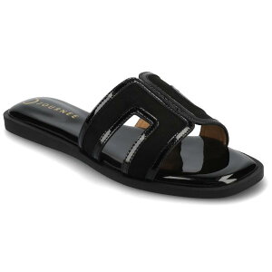 yz W[j[ fB[X T_ V[Y Journee Primah H Band Slip-On Women's Flat Sandals Patent Black
