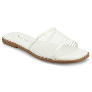 W[j[ fB[X V[Y T_ Journee Breckley Women'slip On Flat Sandals White zCg