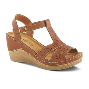 yz tNTX fB[X T_ V[Y Flexus by Spring Step Natala Women's Wedge Sandals Camel