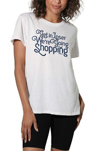 �A�j���L�����N�^�[ ���f�B�[�X �g�b�v�X T�V���c �O���t�B�b�N Licensed Character Women'suburban Riot We Are Going Shopping Loose Graphic Tee White �z���C�g