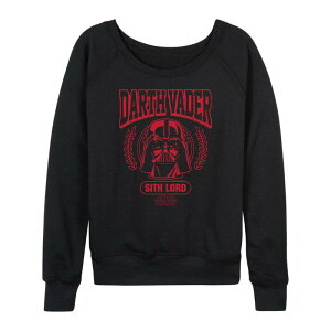 �X�^�[ �E�H�[�Y ���f�B�[�X �g�b�v�X T�V���c �p�C�� Women'star Wars Darth Vader Collegiate French Terry Long Sleeve Tee Black �u���b�N