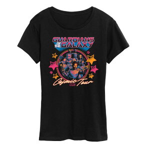 �}�[�x�� ���f�B�[�X �g�b�v�X T�V���c �O���t�B�b�N Women's Marvel Guardians of the Galaxy Cosmic Tour Graphic Tee Black �u���b�N