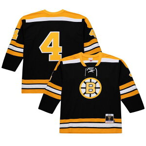 �~�b�`�F��&�l�X �����Y �g�b�v�X T�V���c �g�[�� �W���[�W�[ Men's Mitchell & Ness Bobby Orr Black Boston Bruins Big & Tall 1971/72 Blue Line 2.0 Jersey Bsblack �u���b�N