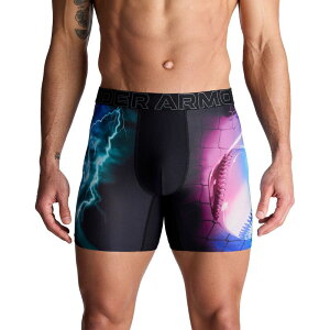 yz A_[A[}[ Y {NT[pc A_[EFA Men's Under Armour 6-Inch Performance Tech Mesh Graphic Boxer Brief Black