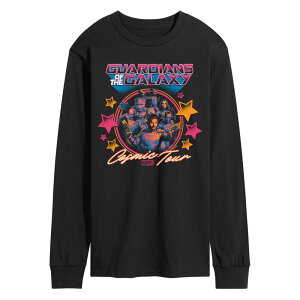 �}�[�x�� �����Y �g�b�v�X T�V���c �O���t�B�b�N Men's Marvel Guardians Of The Galaxy Cosmic Tour Long Sleeve Graphic Tee Black �u���b�N