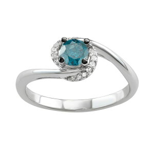 �A���u�����f�b�h ���f�B�[�X �A�N�Z�T���[ �����O Unbranded 14k White Gold 1/2 Carat.W. Blue & White Diamond Ring 14k Whgold �z���C�g
