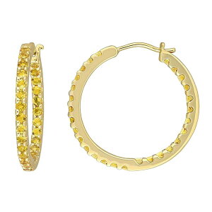 Xe O[X fB[X ANZT[ sAXECO Stella Grace 10k Gold Citrine Inside-Out Hoop Earrings 10k Gold S[h