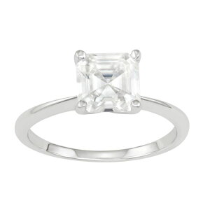 �`���[���Y �A���h �R���o�[�h ���f�B�[�X �A�N�Z�T���[ �����O Charles & Colvard 14k White Gold 2 1/5 Carat.W. Lab-Created Moissanite Asscher-Cut Solitairengagement Ring 14k White Gold �z���C�g