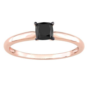 Xe O[X fB[X ANZT[ O Stella Grace 14k Rose Gold 1/2 Carat.W Cushion Cut Black Diamond Solitairengagement Ring 14k Rose Gold S[h