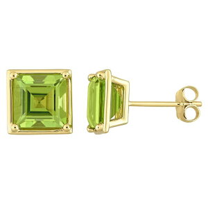 Xe O[X fB[X ANZT[ sAXECO Stella Grace 14k Gold Square Peridot Stud Earrings 14k Gold S[h