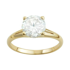 �`���[���Y �A���h �R���o�[�h ���f�B�[�X �A�N�Z�T���[ �����O Charles & Colvard 14k Gold 2 Carat.W. Round Lab-Created Moissanite Solitairengagement Ring Yellow �C�G���[