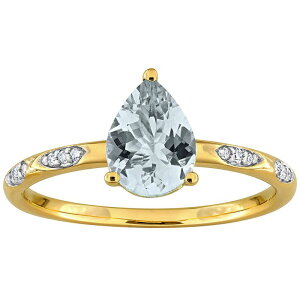 �X�e�� �O���[�X ���f�B�[�X �A�N�Z�T���[ �����O Stella Grace 14k Gold Aquamarine & 1/10 Carat.W. Diamond Solitaire Ring 14k Gold �S�[���h