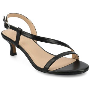 �W���[�j�[ ���f�B�[�X �V���[�Y �T���_�� �q�[�� Journee Collection Jemry Women's Crossover Strap Kitten Heel Dressandals Black �u���b�N