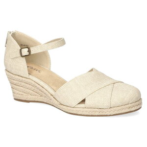 �C�[�W�[�X�g���[�g ���f�B�[�X �V���[�Y �T���_�� Easy Street Comfort Espadrille Women's Wedge Sandals Naturalinen Embossed