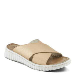 yz tNTX fB[X T_ V[Y Flexus by Spring Step Alderine Women's Slide Sandals Soft Gold