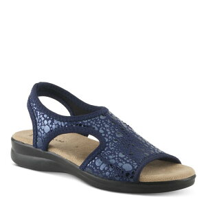 yz tNTX fB[X T_ V[Y Flexus Nyaman-Crackle Women's Ankle Strap Sandals Navy