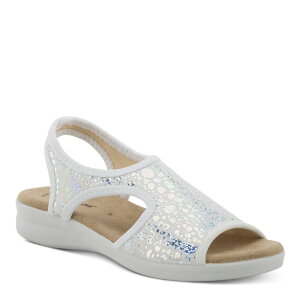 yz tNTX fB[X T_ V[Y Flexus Nyaman-Crackle Women's Ankle Strap Sandals Silver