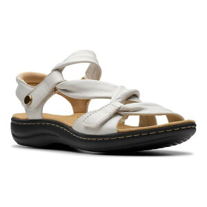 N[NX fB[X V[Y T_ U[ Clarks Laurieann Bell Women's Leather Slide Sandals Off White Leather ItzCg