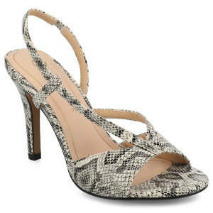 �W���[�j�[ ���f�B�[�X �V���[�Y �p���v�X �T���_�� �q�[�� Journee Varra Women's Crossover Strap Stiletto Heeledressandalsnake