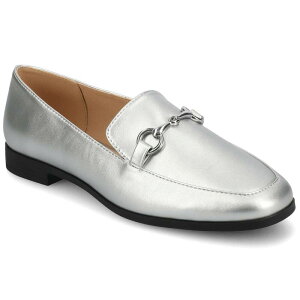 W[j[ fB[X V[Y Xb|E[t@[ Journee Lacie Women'slip On Square Toe Loafersilver Vo[