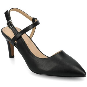 �W���[�j�[ ���f�B�[�X �V���[�Y �p���v�X �A���N�� Journee Women's Crossover Ankle Strapointed Toe Pumps Black �u���b�N