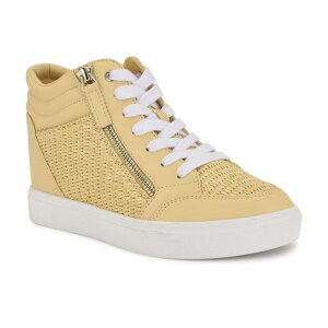 �i�C���E�F�X�g ���f�B�[�X �V���[�Y �X�j�[�J�[ Nine Westons Women's High Top Wedge Sneakers Light Natural Woven
