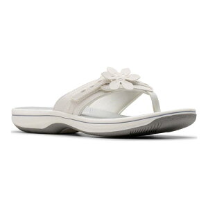 yz N[NX fB[X T_ V[Y Clarks Cloudsteppers Breeze Opal Women's Flip Flop Sandals White