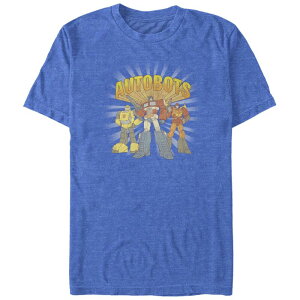 �A�j���L�����N�^�[ �����Y �g�b�v�X T�V���c �g�[�� �O���t�B�b�N Licensed Character Big & Tall Transformers Autobots Trio Graphic Tee Royal Heather �w�U�[