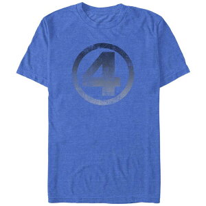 �}�[�x�� �����Y �g�b�v�X T�V���c �g�[�� ���S �O���t�B�b�N Big & Tall Marvel Fantastic Four Distressed Logo Graphic Tee Royal Heather �w�U�[
