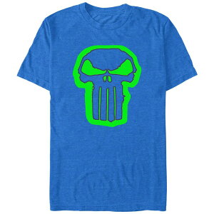 �}�[�x�� �����Y �g�b�v�X T�V���c �g�[�� �O���t�B�b�N Big & Tall Marvel The Punisher Fluorescent Icon Graphic Tee Royal Heather �w�U�[