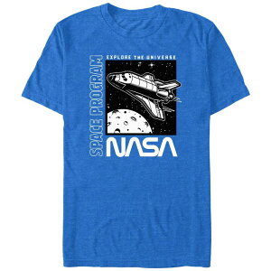�A�j���L�����N�^�[ �����Y �g�b�v�X T�V���c �g�[�� �O���t�B�b�N Licensed Character Big & Tall Nasa Space Program Graphic Tee Royal Heather �w�U�[